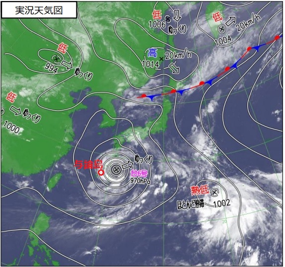 台風の位置