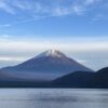 本栖湖から見た富士山