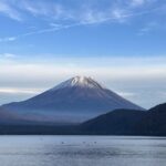 本栖湖から見た富士山