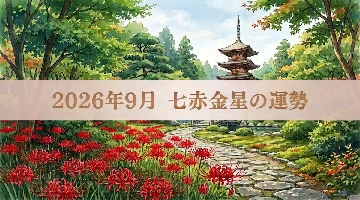 2026年9月七赤金星の運勢
